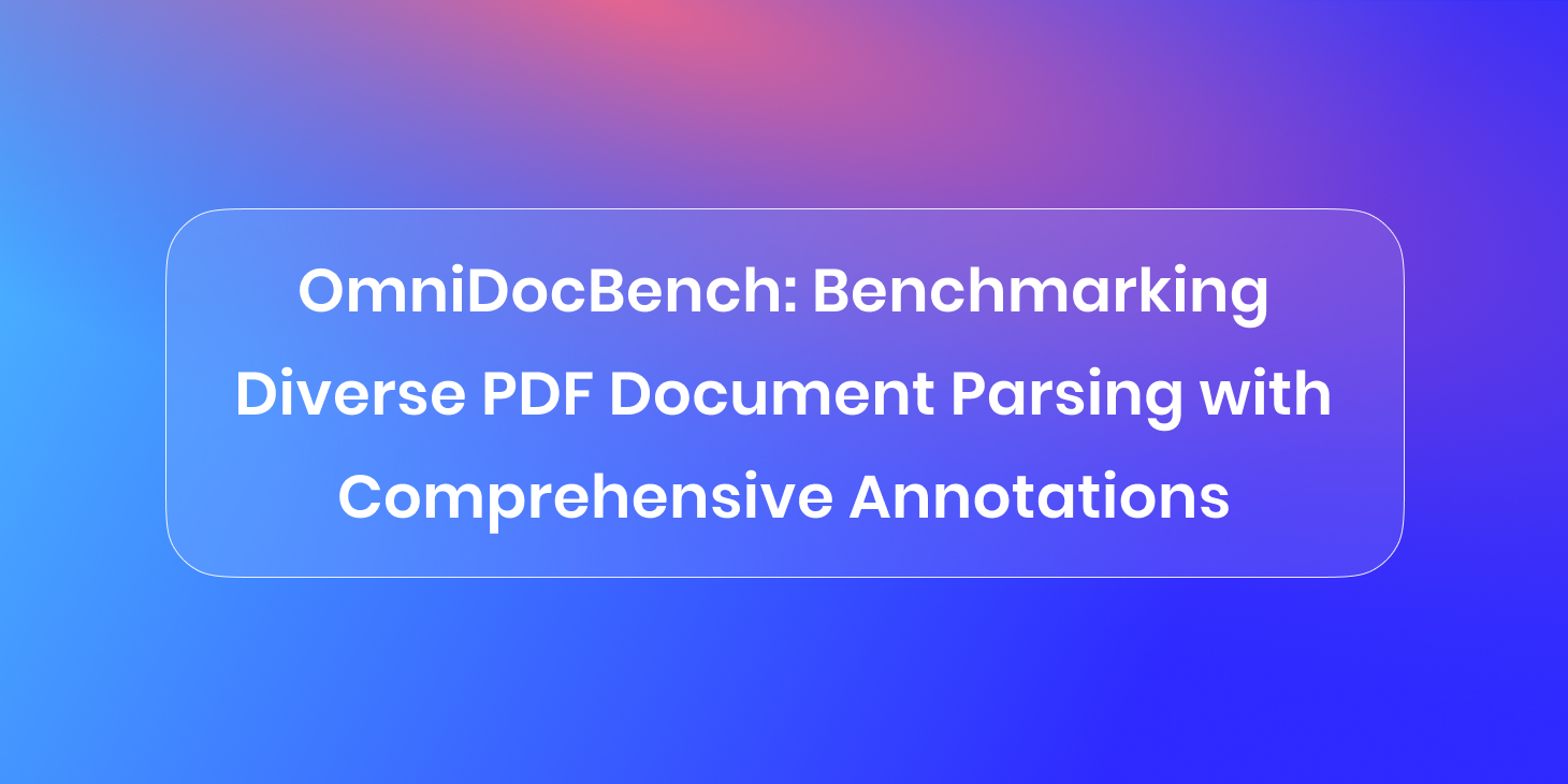OmniDocBench: Benchmarking Diverse PDF Document Parsing with Comprehensive Annotations